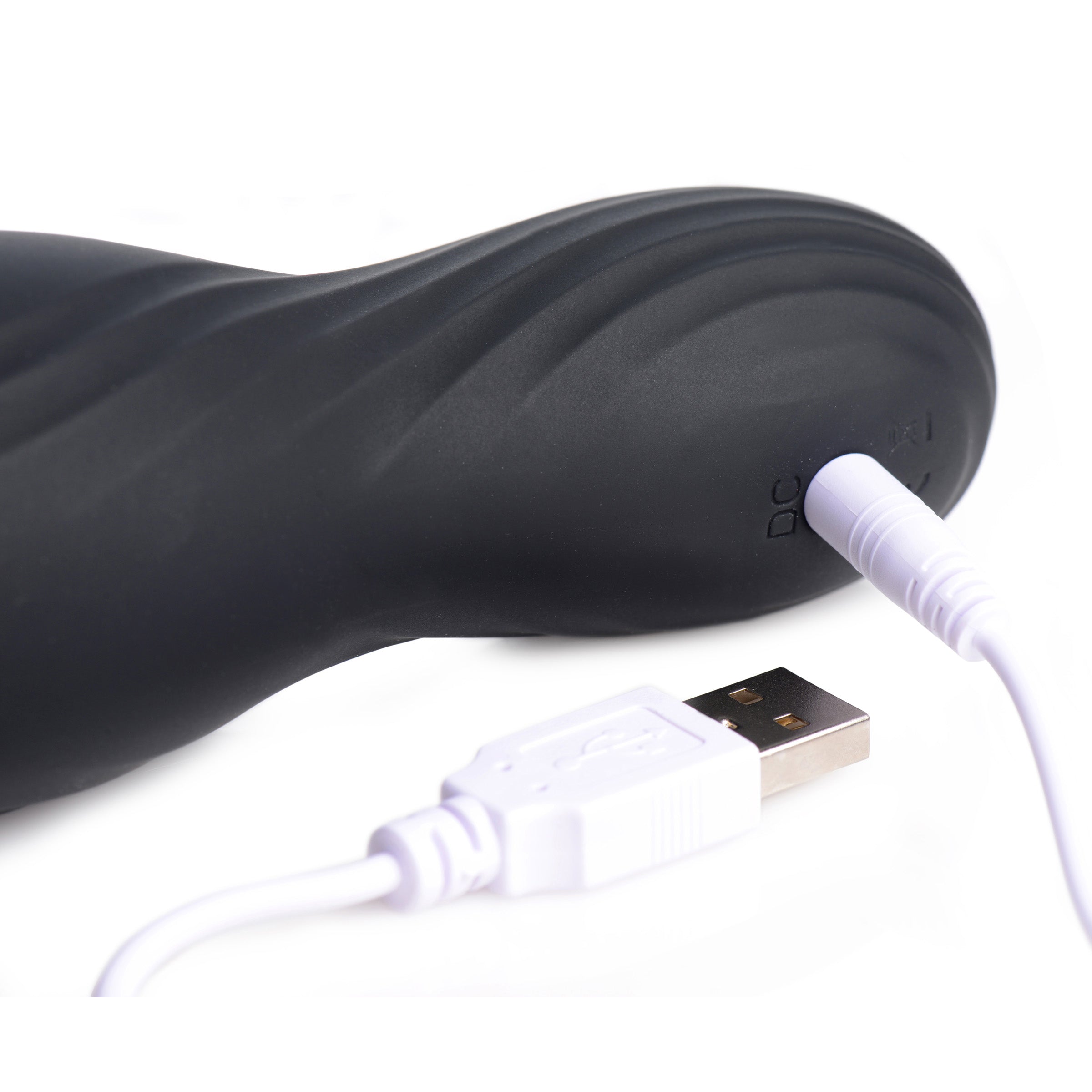 Silicone Penis Head Pleaser in black, showcasing its stretchy sleeve and textured surface for enhanced stimulation.