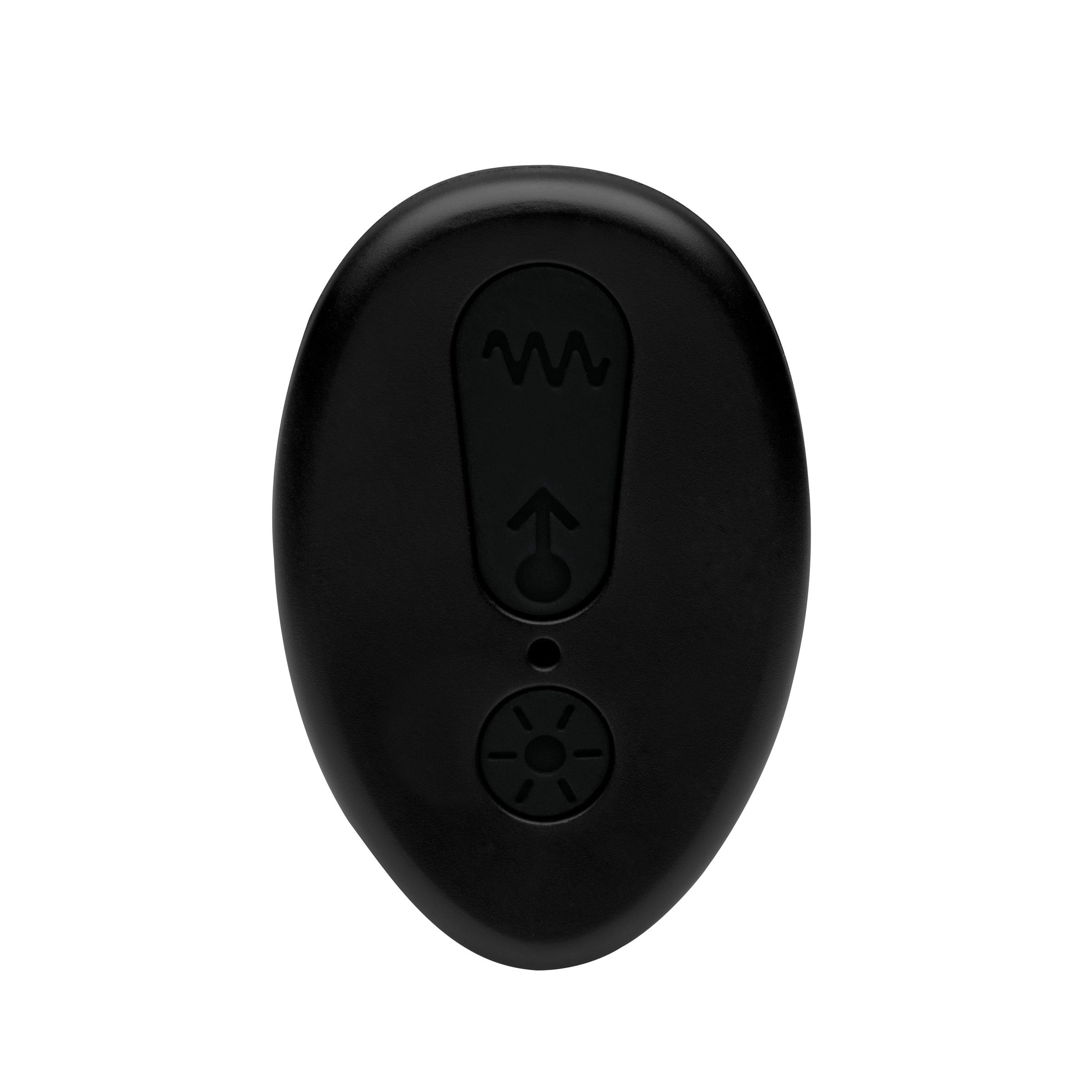 Silicone Thrusting Anal Plug with Remote Control, featuring a sleek black design and ergonomic shape for enhanced pleasure.