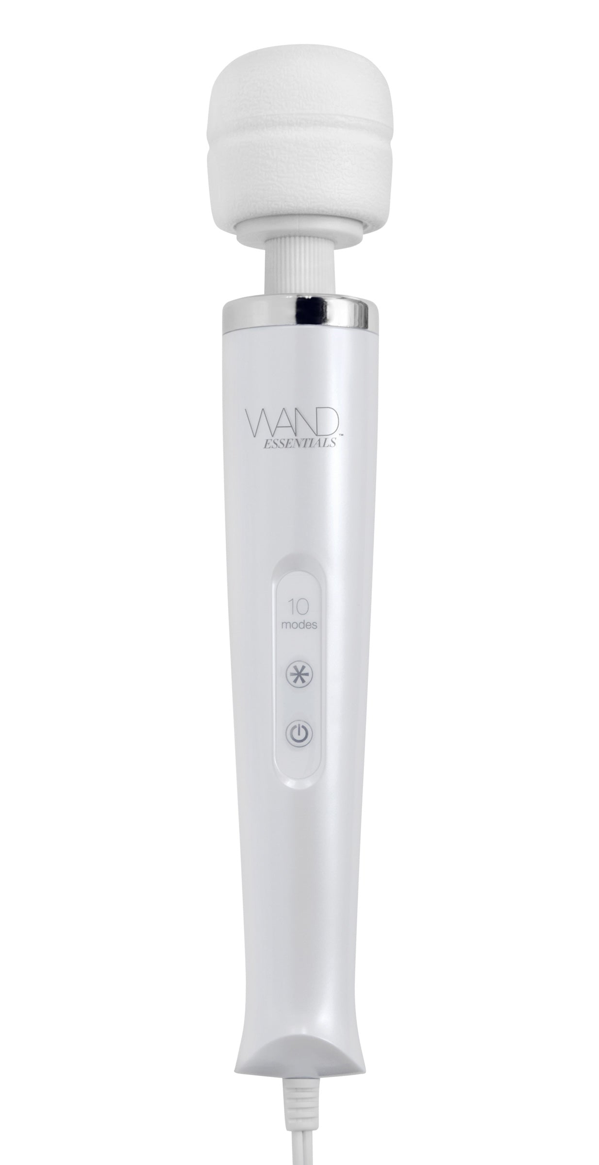 Spellbinder Flexi-Neck 10 Mode Wand Massager with EU plug, featuring a flexible neck and pearlized handle.