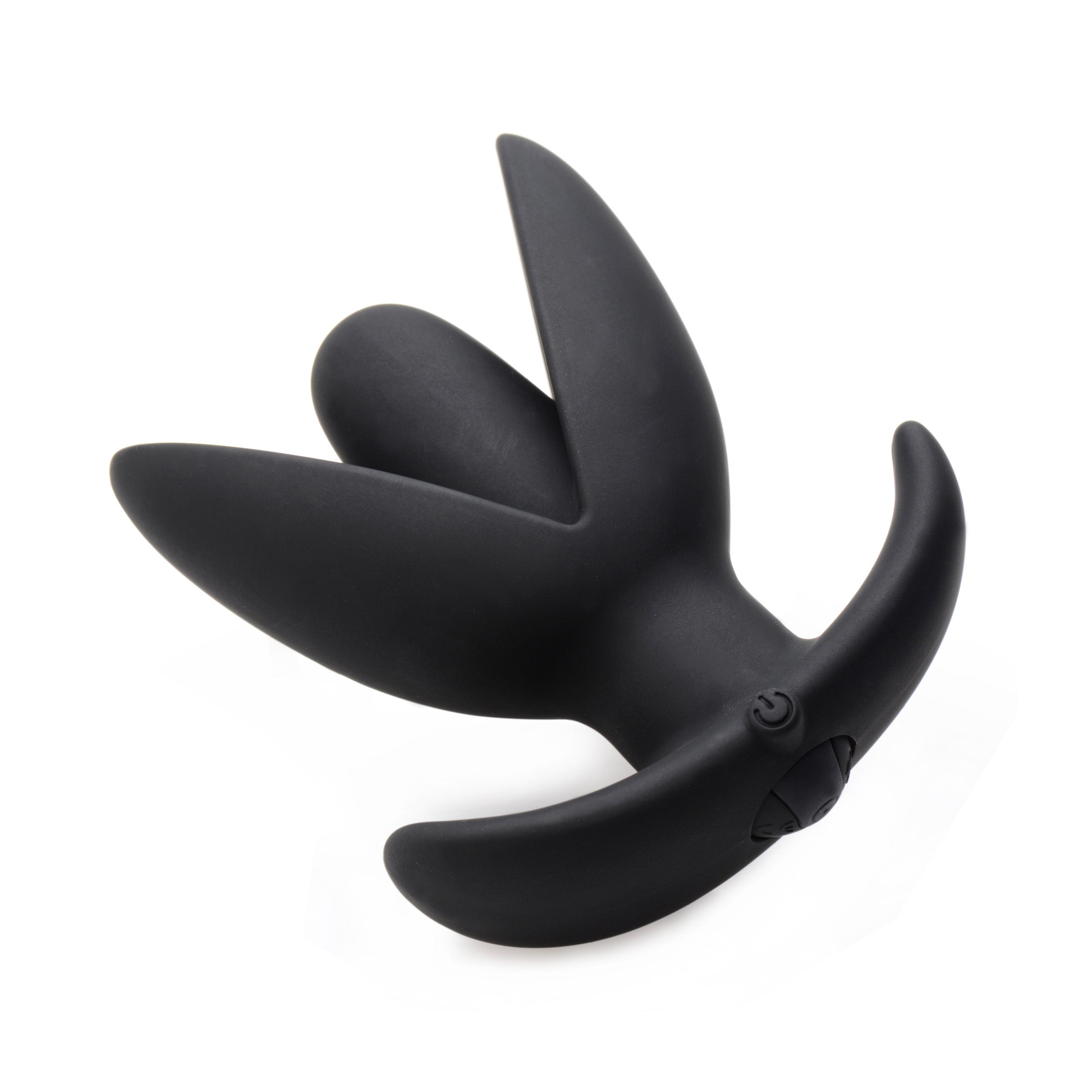 Sprouted 10 Mode Rechargeable Silicone Anal Plug in black, showcasing its ergonomic design and smooth silicone finish.