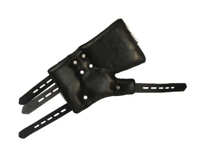 Strict Leather Four Buckle Suspension Cuffs featuring padded wrist wraps and adjustable straps for secure bondage.