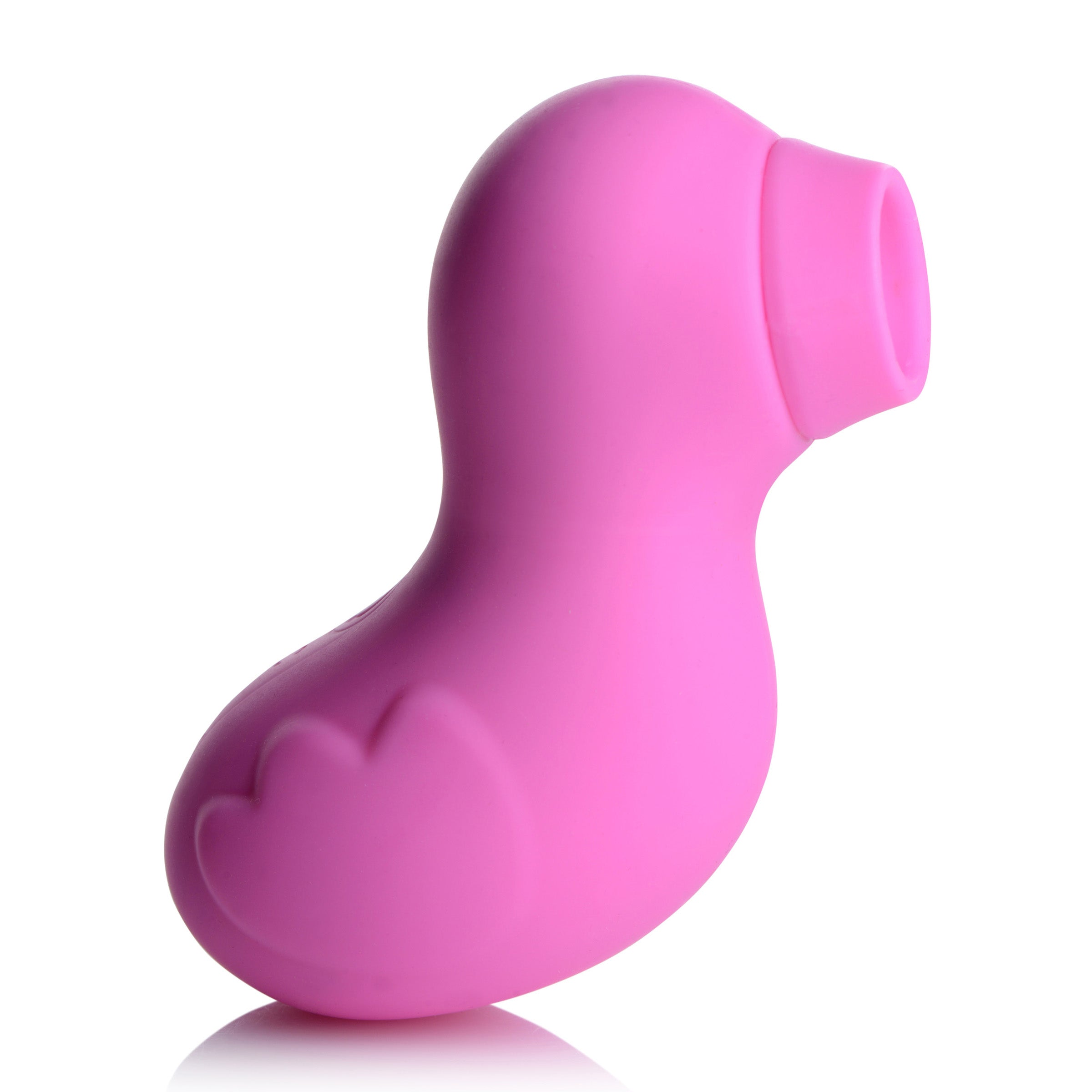 Sucky Ducky Silicone Clitoral Stimulator in pink, featuring a clit sucking tip and compact design for pleasure.