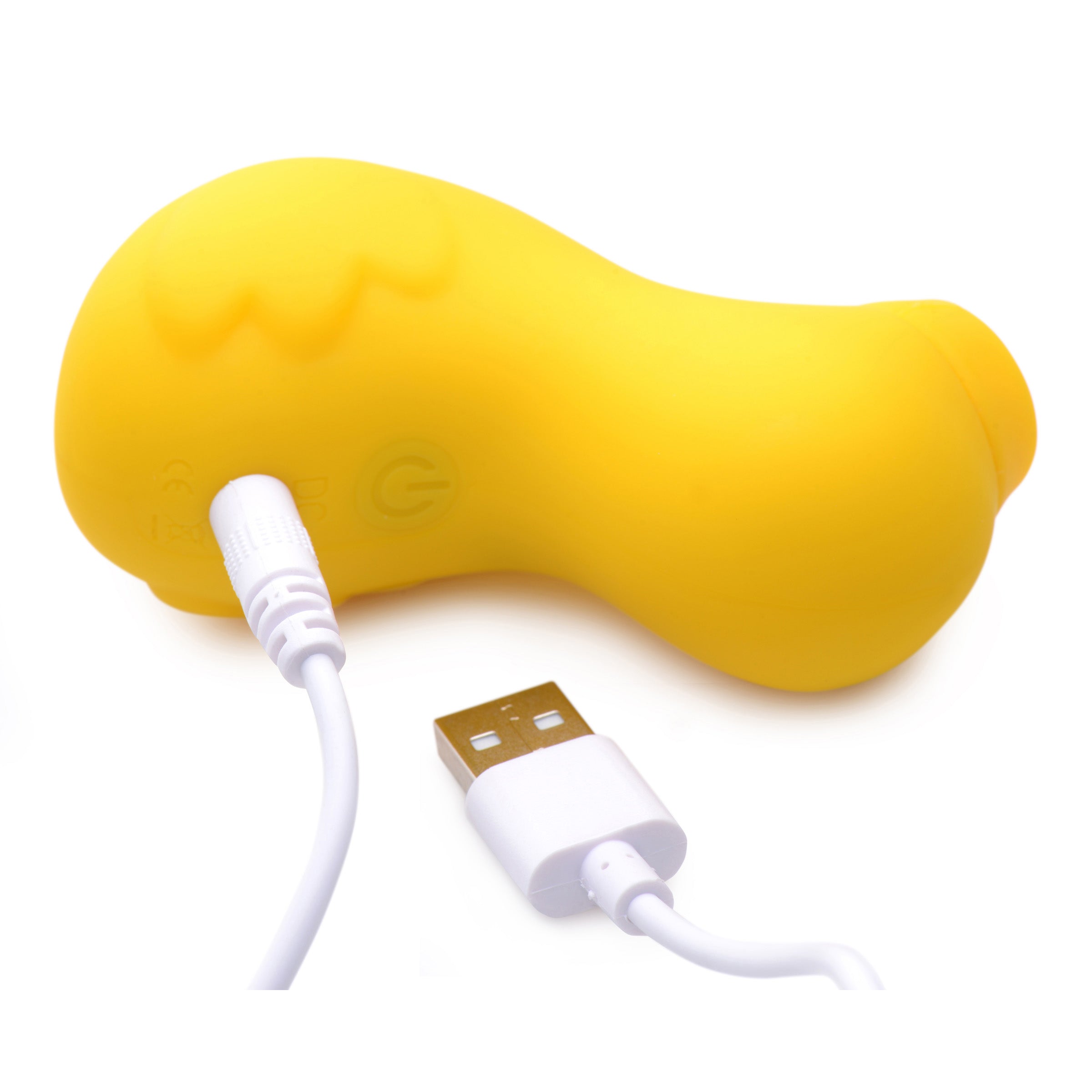 Sucky Ducky Silicone Clitoral Stimulator in yellow, featuring a cute duck design and clit sucking tip.