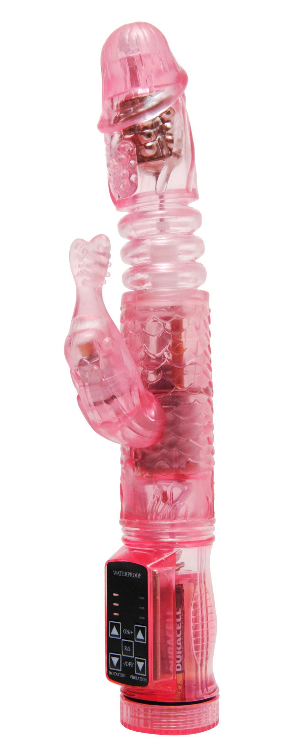 Thrusting Pink Mermaid Vibe showcasing its rabbit-style design and thrusting shaft for enhanced pleasure.