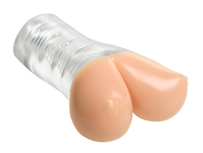 Titillating Tiffany Boob Job Stroker featuring realistic breasts with a ribbed tunnel for enhanced pleasure.