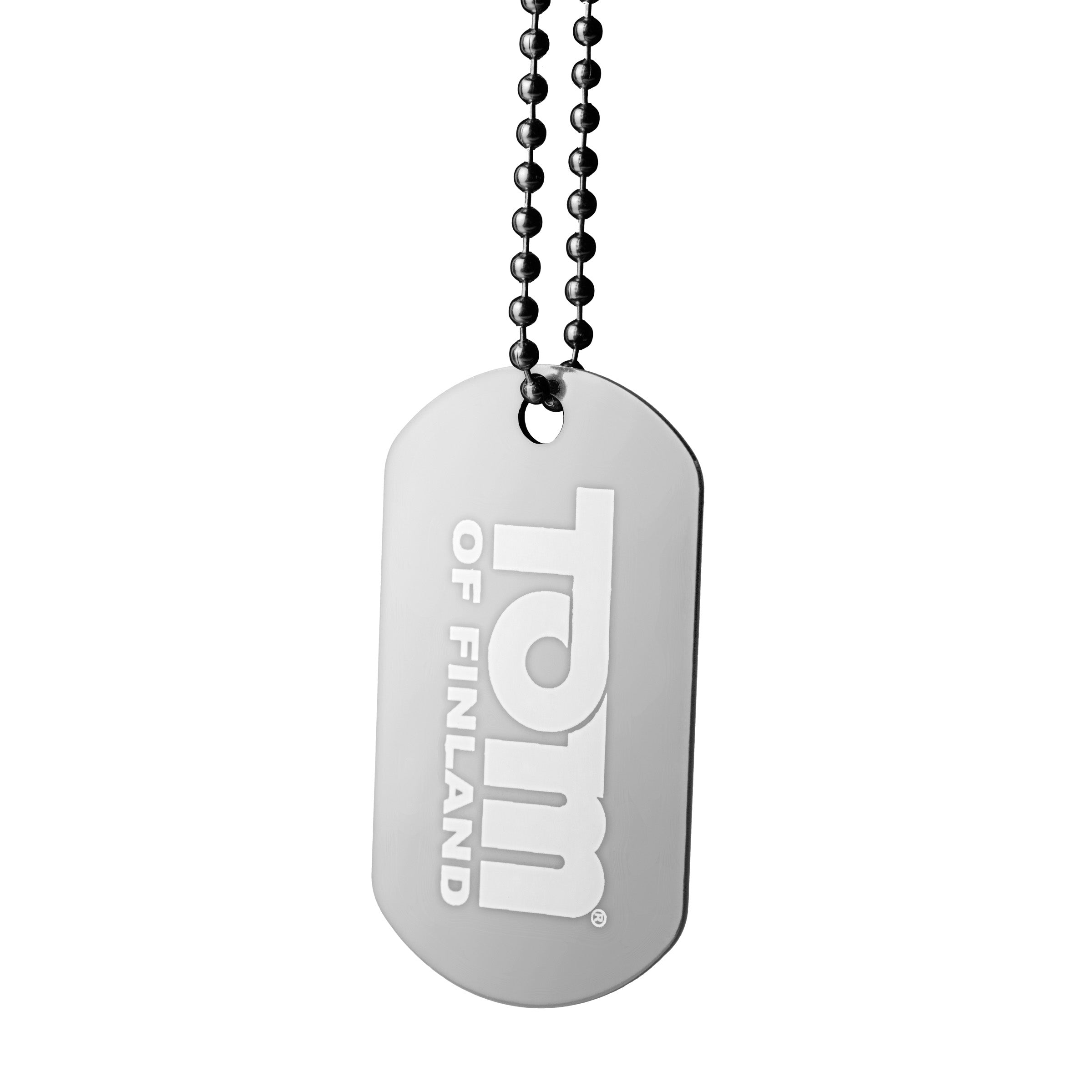 Tom of Finland Hybrid Lube in a durable metal bottle with a convenient pump top, showcasing its clear liquid and Tom of Finland dog tag.