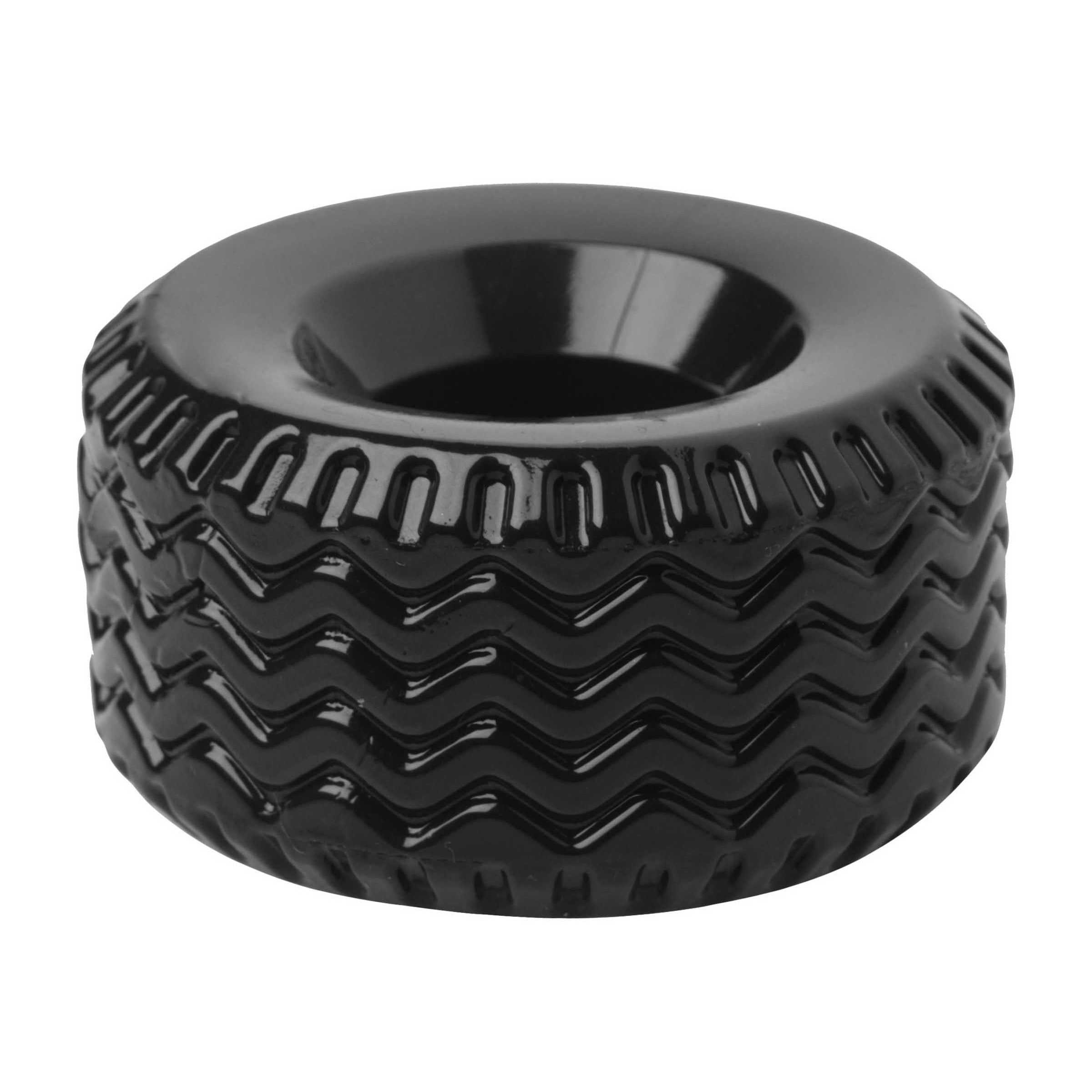 Tread Ultimate Tire Cock Ring in black, showcasing its thick and durable design for enhanced pleasure.