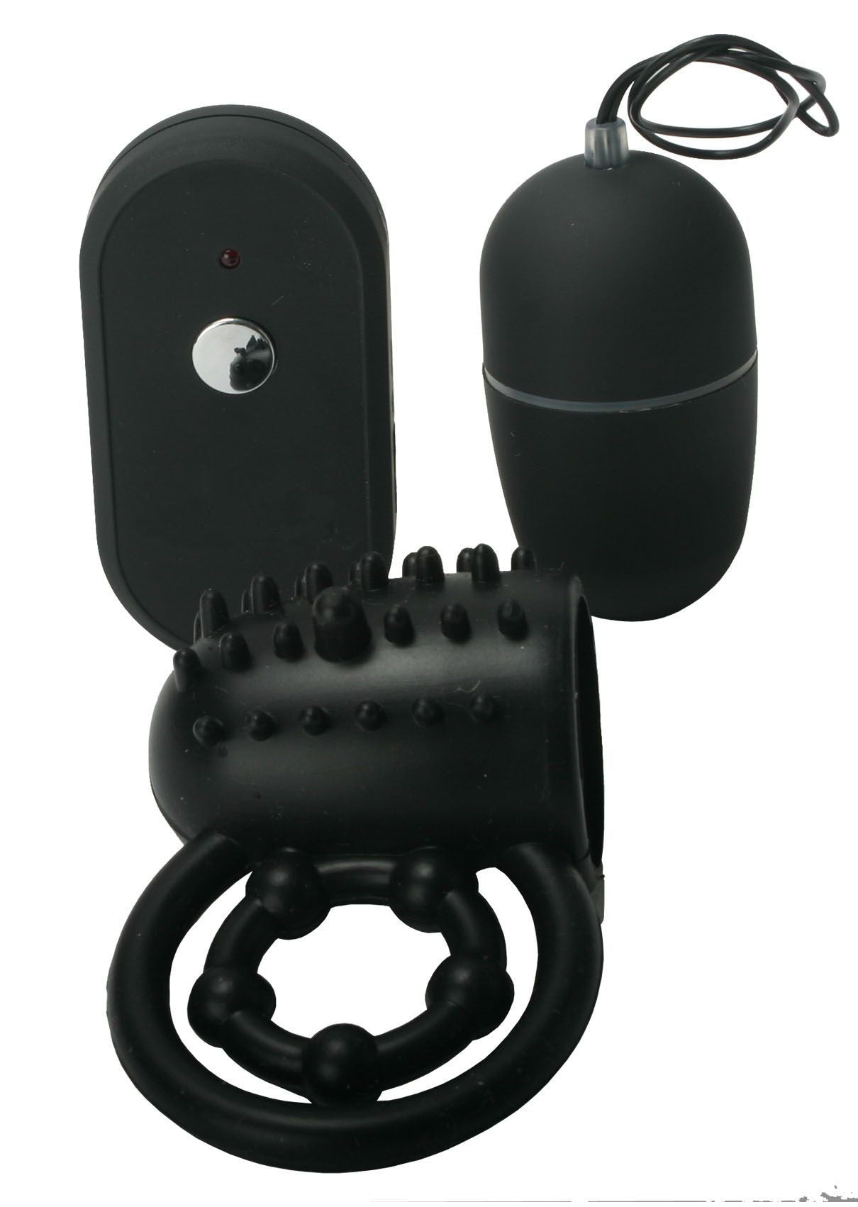 Trinity Remote Controlled Silicone Cock Ring with egg vibe for enhanced pleasure.