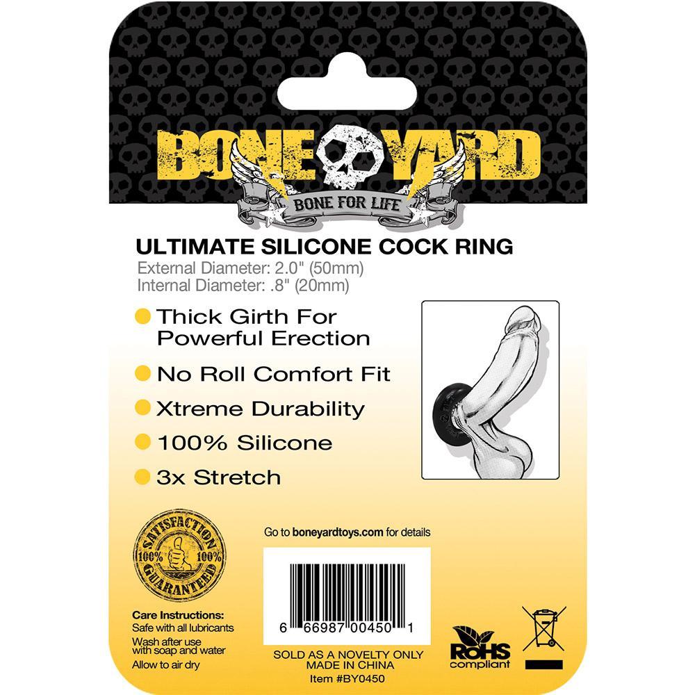 Ultimate Silicone Cock Ring in Black, featuring a soft touch finish and durable design, perfect for enhancing pleasure and comfort.