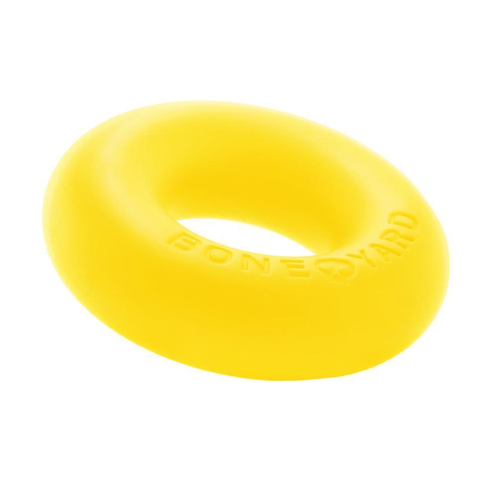 Ultimate Silicone Cock Ring in Yellow, featuring a soft touch finish and durable design for enhanced comfort and performance.