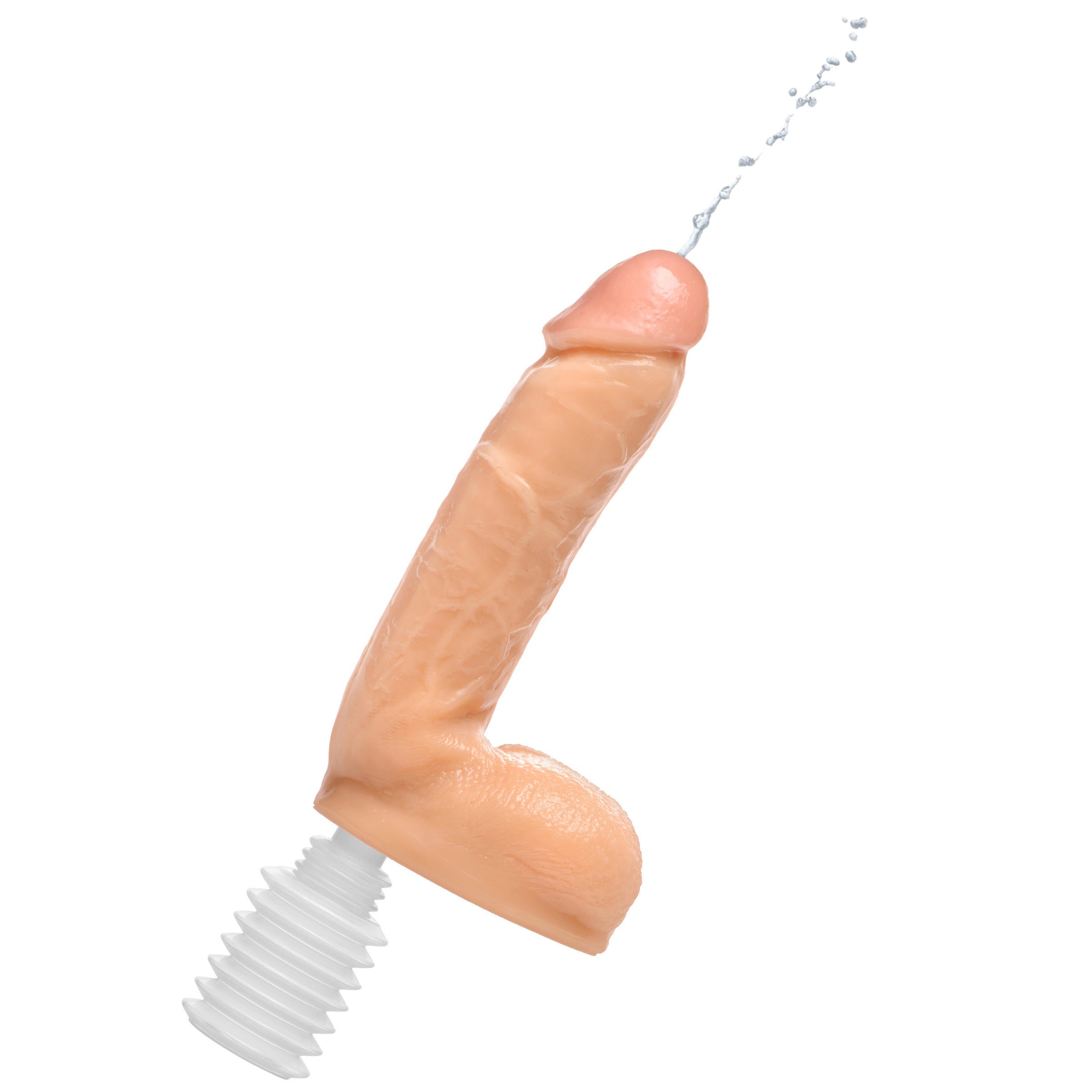 Veiny Victor Ejaculating Cock with Bottle, featuring realistic details and a lifelike design for enhanced pleasure.