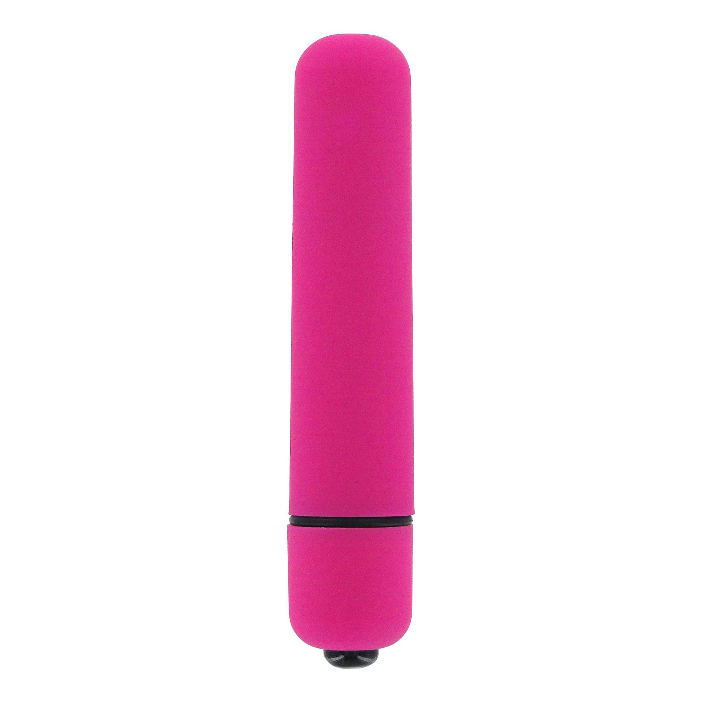 VelvaFeel 3.5 Inch Bullet Vibe in pink, showcasing its sleek design and velvety texture.