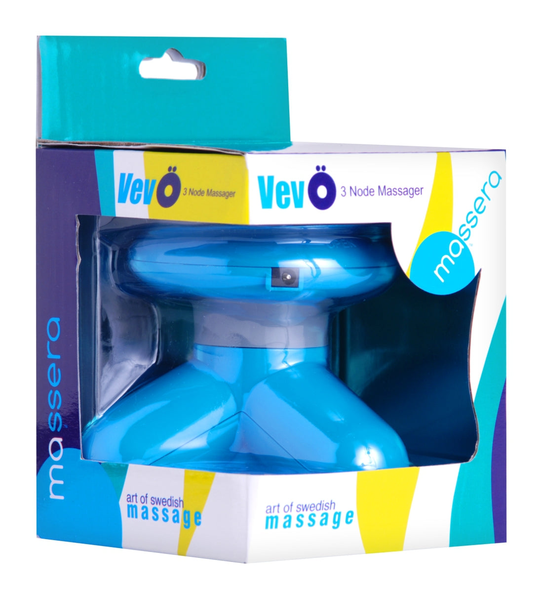 Vevo 3 Node Massager in blue, compact design with three massage points for targeted relief.