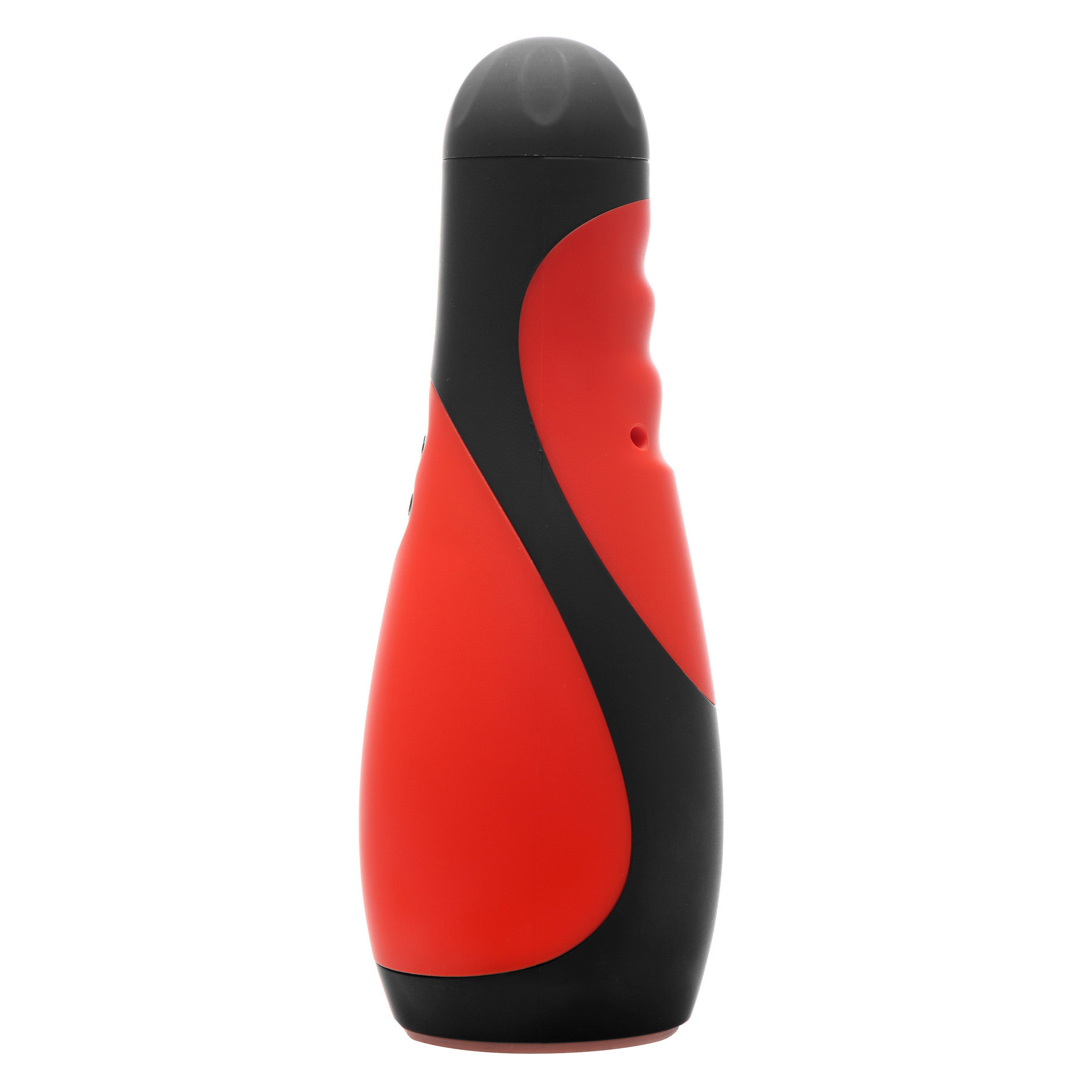 Vibra Head Bionic Auto Stroker in red, showcasing its ergonomic design and pleasure-inducing interior ridges.