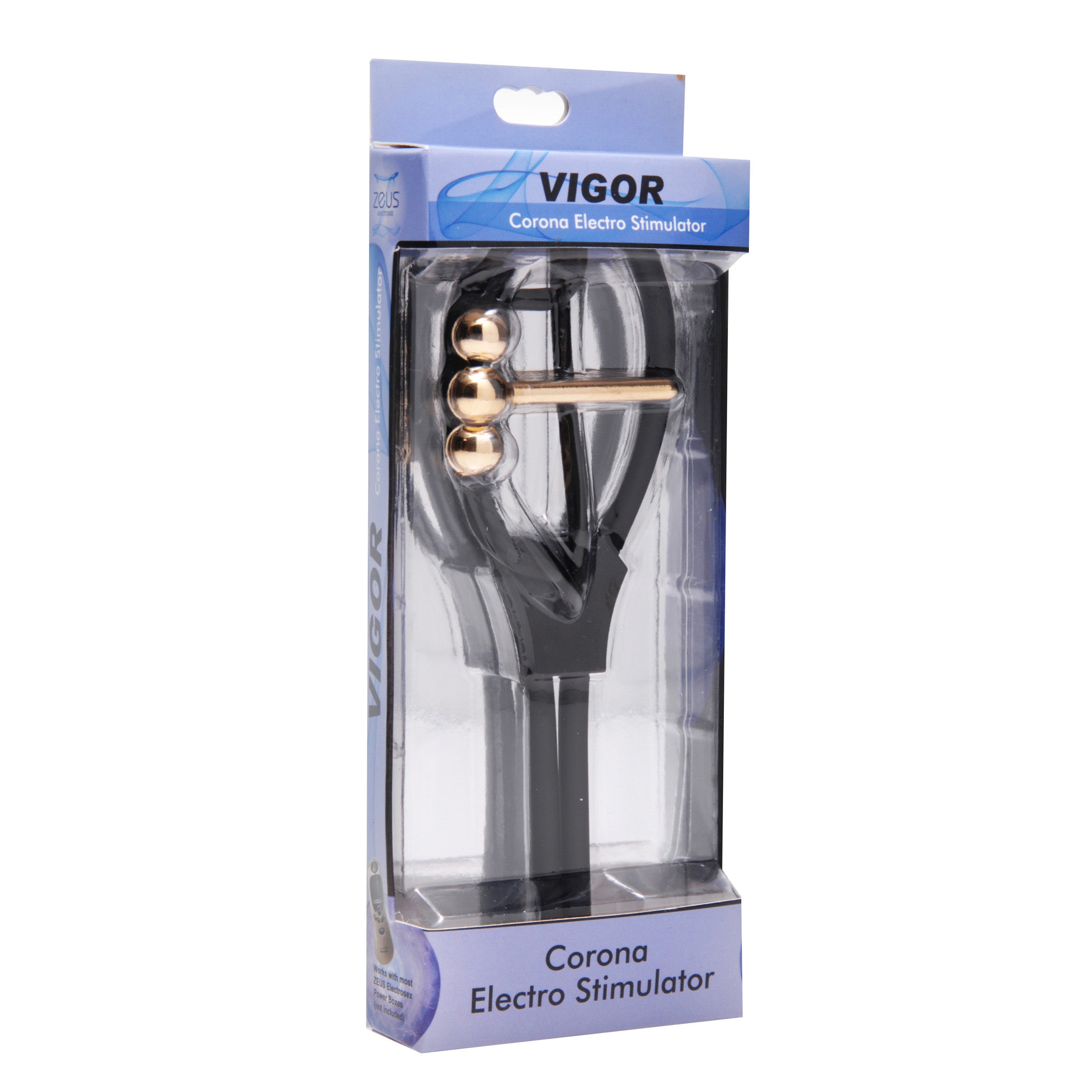 Vigor Corona Estim Urethral Insert showcasing its flexible design and adjustable stimulation balls for enhanced pleasure.