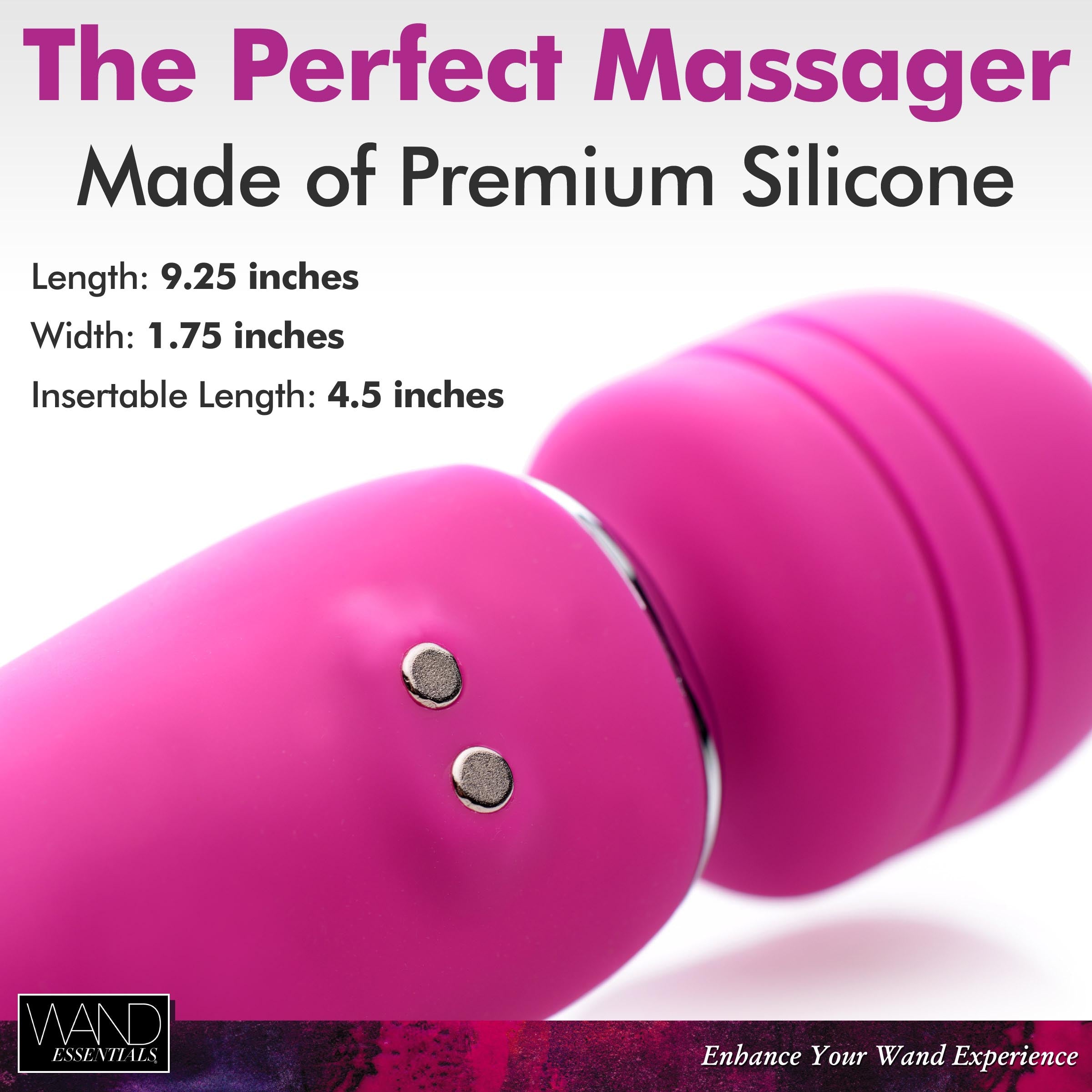 Whirling Wand 2 in 1 Dual Massaging Wand in pink, showcasing its dual-ended design and flexible head for effective massage.