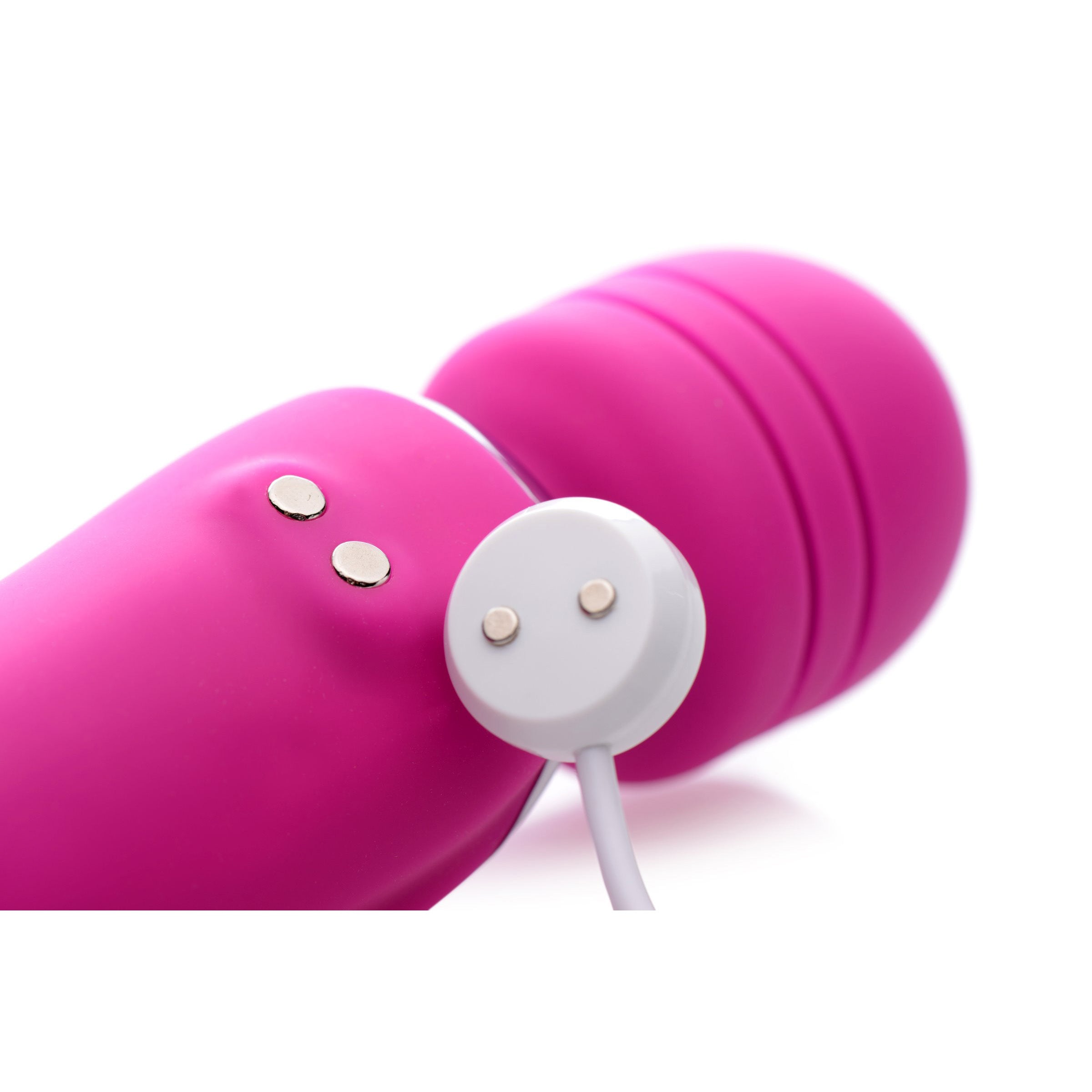 Whirling Wand 2 in 1 Dual Massaging Wand in pink, showcasing its dual-ended design and flexible head for effective massage.