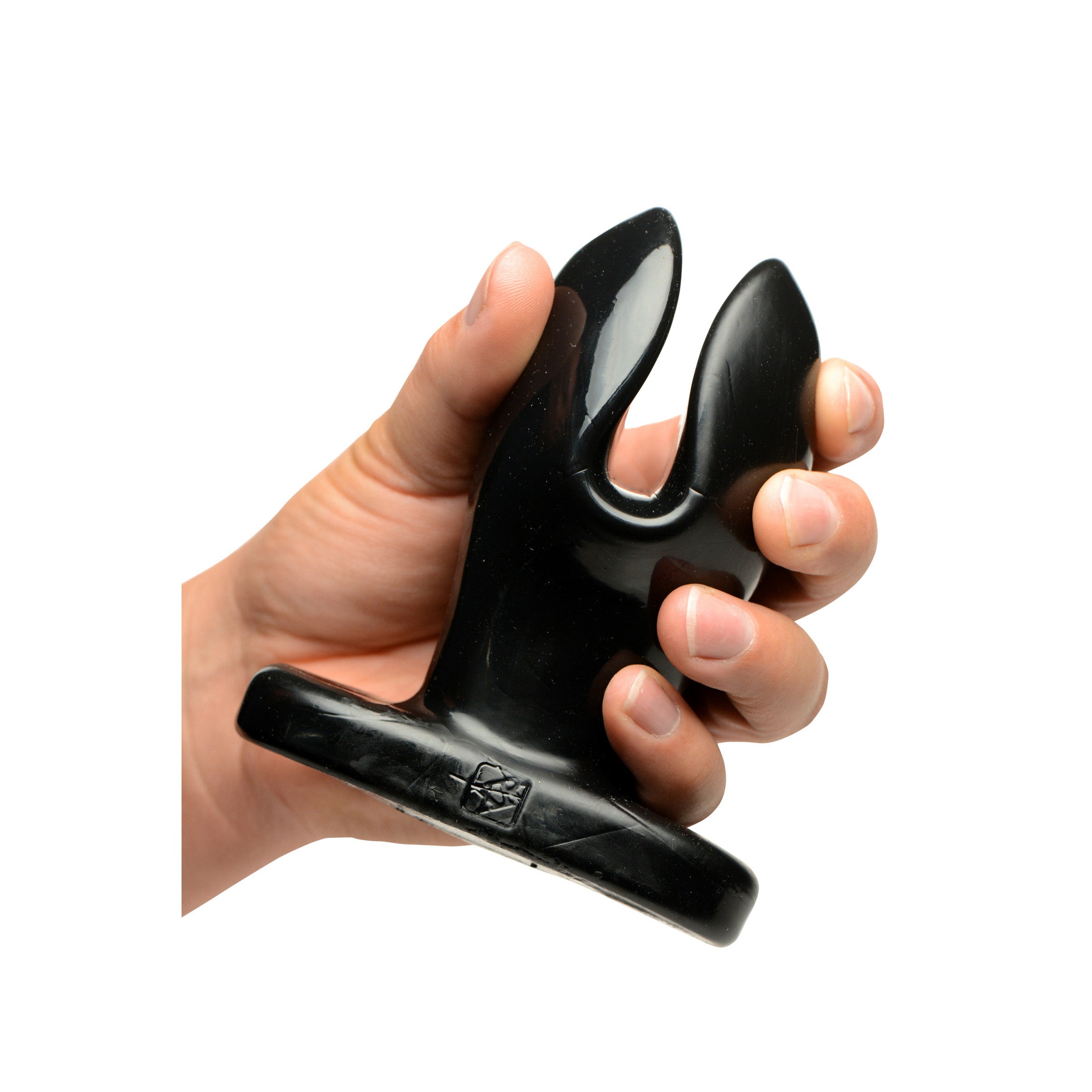 XL Ass Anchor Flared Anal Plug in black, showcasing its flared design and smooth surface for comfortable anal play.