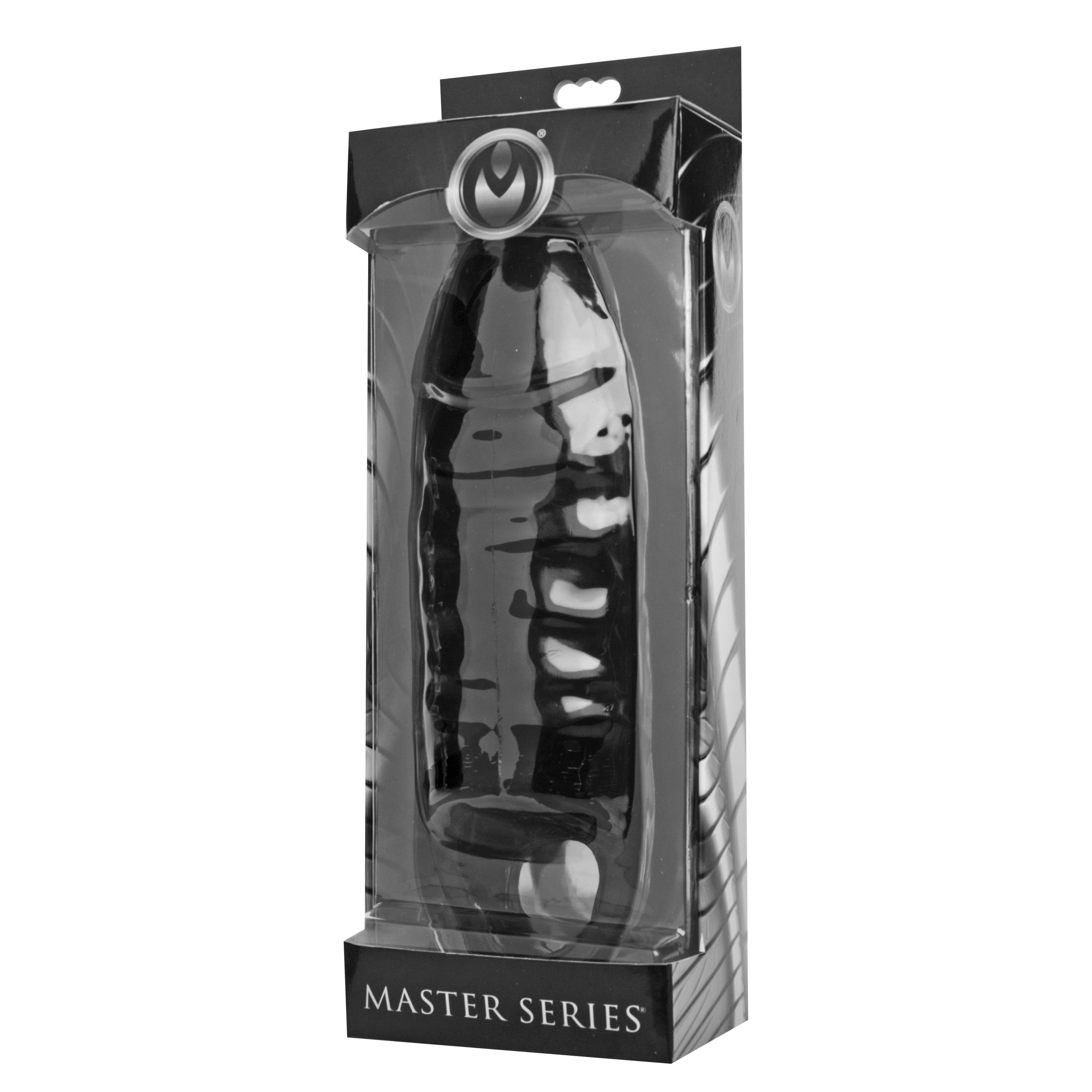 XL Black Mamba Cock Sheath, a lifelike penis extender in black, designed for enhanced pleasure and stimulation.