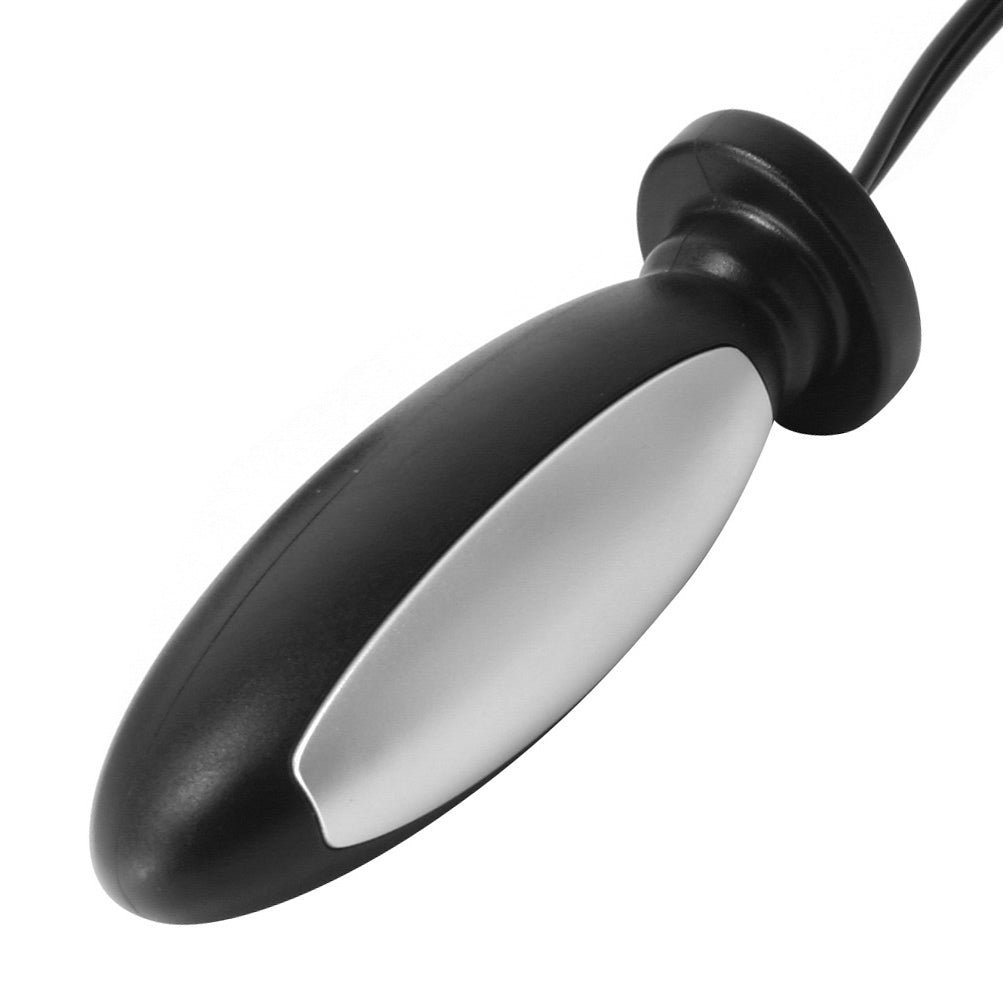 Zeus Electro Torpedo Plug - Small, cucumber-shaped, black ABS plastic, designed for anal or vaginal use.