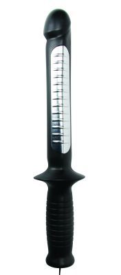 Zeus Electrosex Deep Intruder, a sleek black sex toy designed for internal stimulation with a convenient handle.