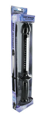 Zeus Electrosex Deep Intruder, a sleek black sex toy designed for internal stimulation with a convenient handle.