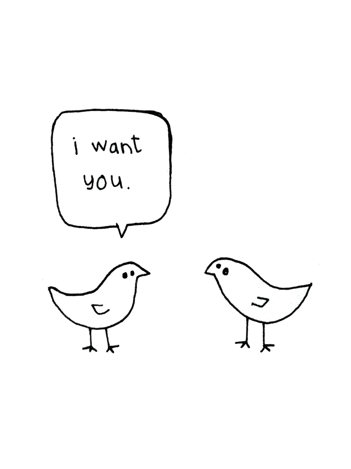 Main I Want You Bird Card image