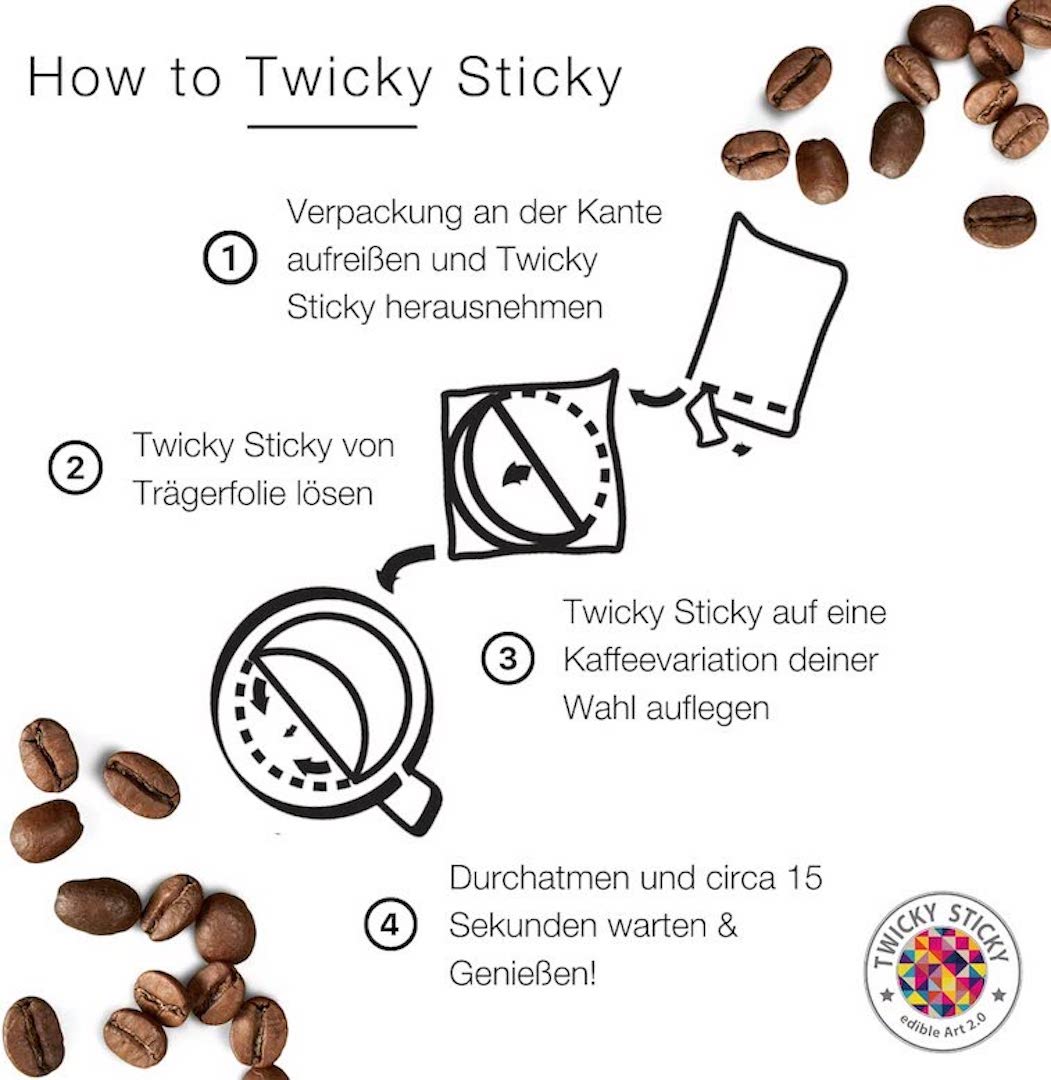 Individuelle Bestellung von Twicky Sticky mit verschiedenen Geschmäckern, präsentiert in einer praktischen Aufbewahrungsbox.