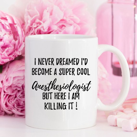 Anesthesiologist Mug featuring a vibrant design on both sides, crafted from high-grade ceramic, perfect for coffee or tea.