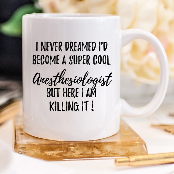 Anesthesiologist Mug featuring a vibrant design on both sides, crafted from high-grade ceramic, perfect for coffee or tea.