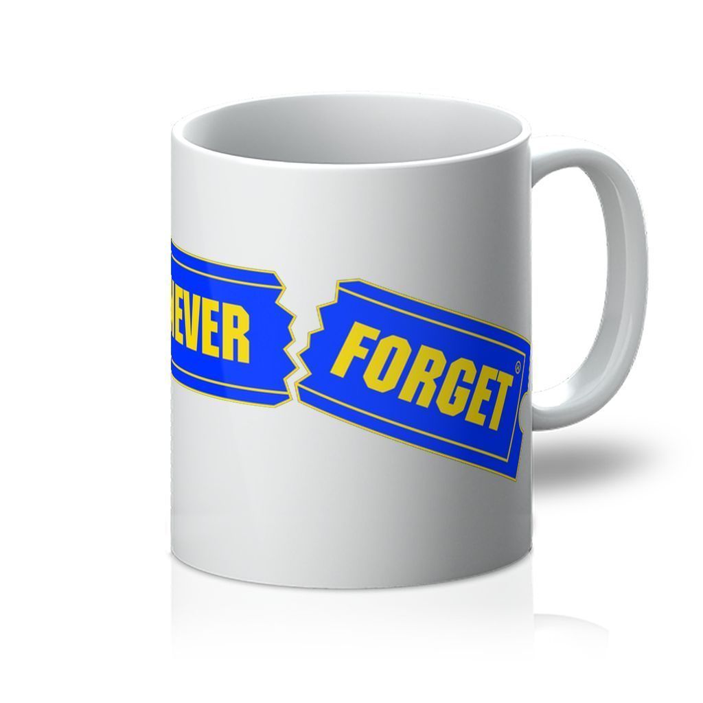 A stylish 11oz Busted Mug with a glossy finish and sturdy handle, perfect for coffee or tea.