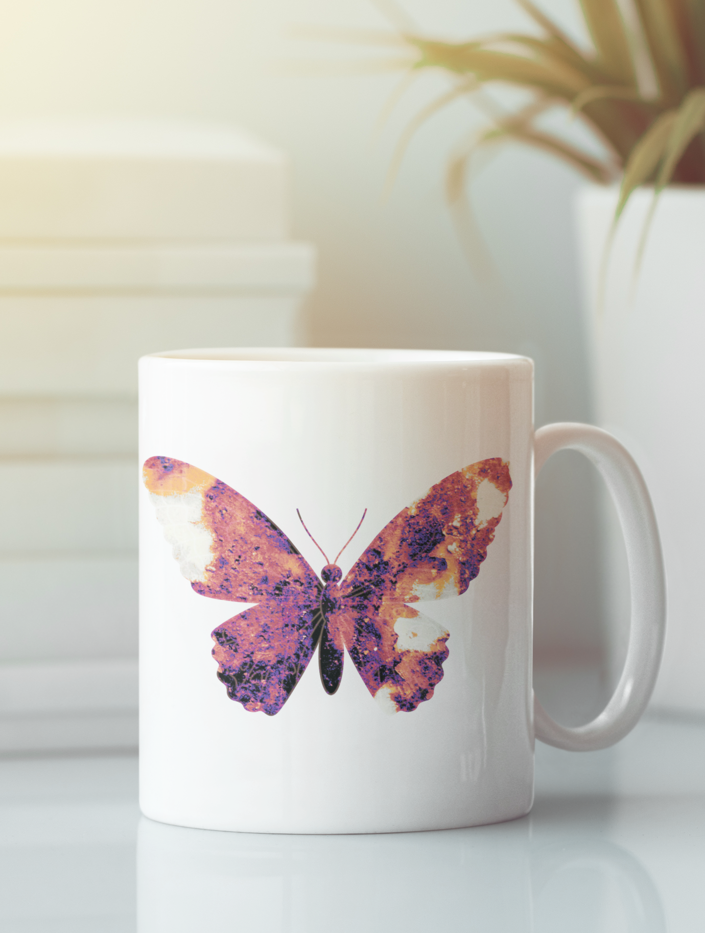 A vibrant Butterfly Contemporary Pop Art Print featuring bold colors and a playful design, perfect for home decor.