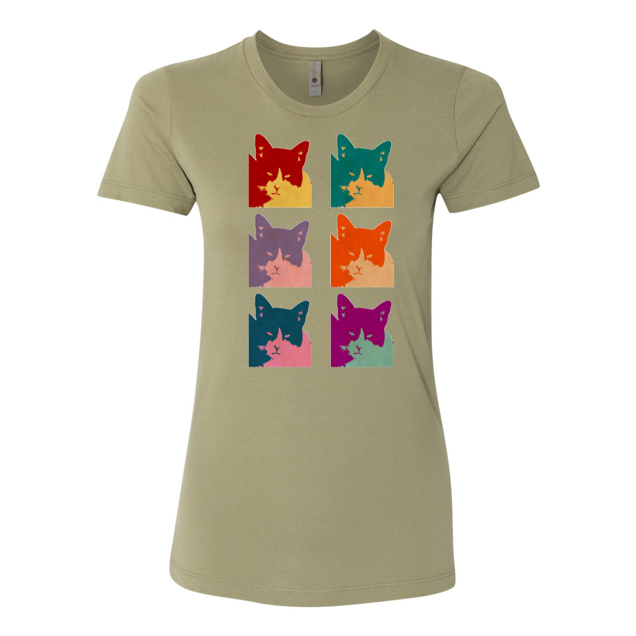 A stylish Cat's Today 6-Panel Women's The Boyfriend Tee in Heather Grey, showcasing its soft fabric and longer body length.