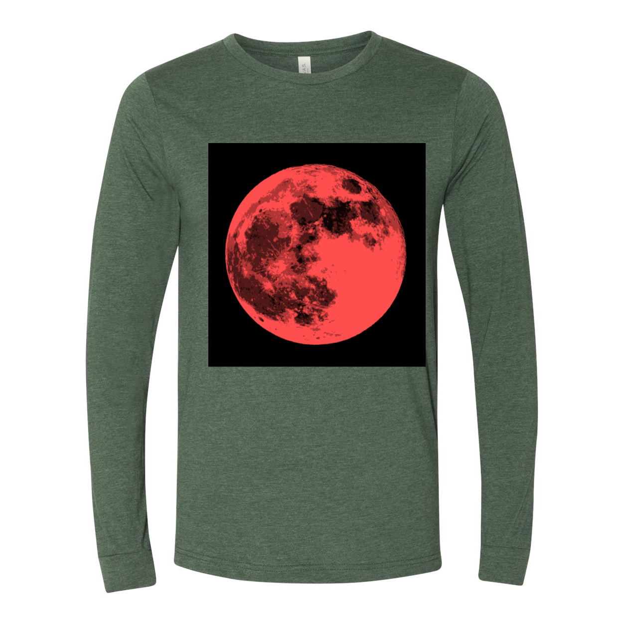 Contemporary Moon Long Sleeve Men's Jersey Tee in various colors, showcasing its soft fabric and stylish design.