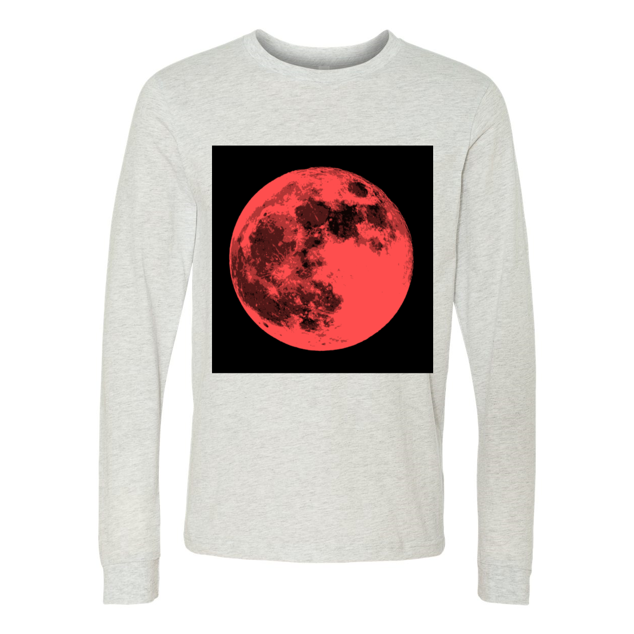 Contemporary Moon Long Sleeve Men's Jersey Tee in various colors, showcasing its soft fabric and stylish design.