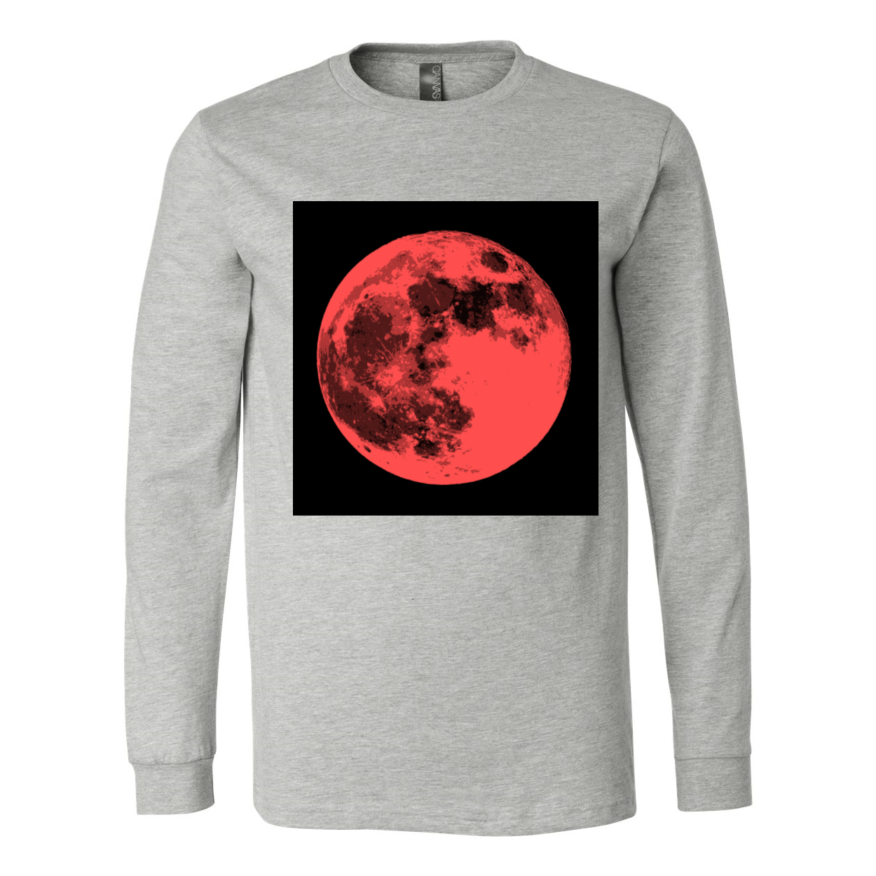 Contemporary Moon Long Sleeve Men's Jersey Tee in various colors, showcasing its soft fabric and stylish design.