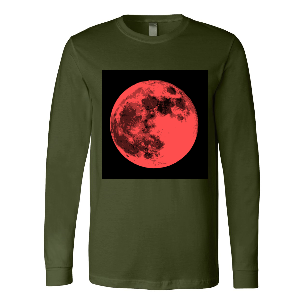 Contemporary Moon Long Sleeve Men's Jersey Tee in various colors, showcasing its soft fabric and stylish design.