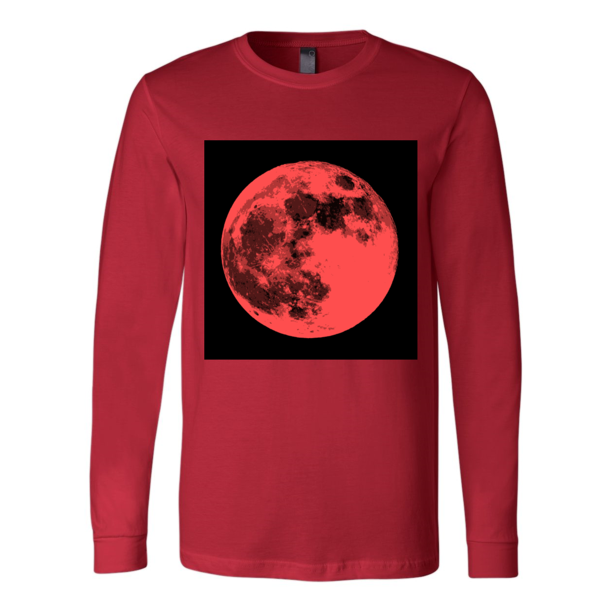 Contemporary Moon Long Sleeve Men's Jersey Tee in various colors, showcasing its soft fabric and stylish design.