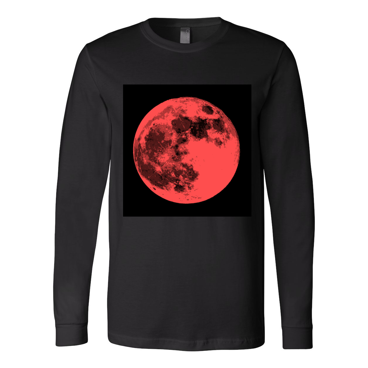 Contemporary Moon Long Sleeve Men's Jersey Tee in various colors, showcasing its soft fabric and stylish design.