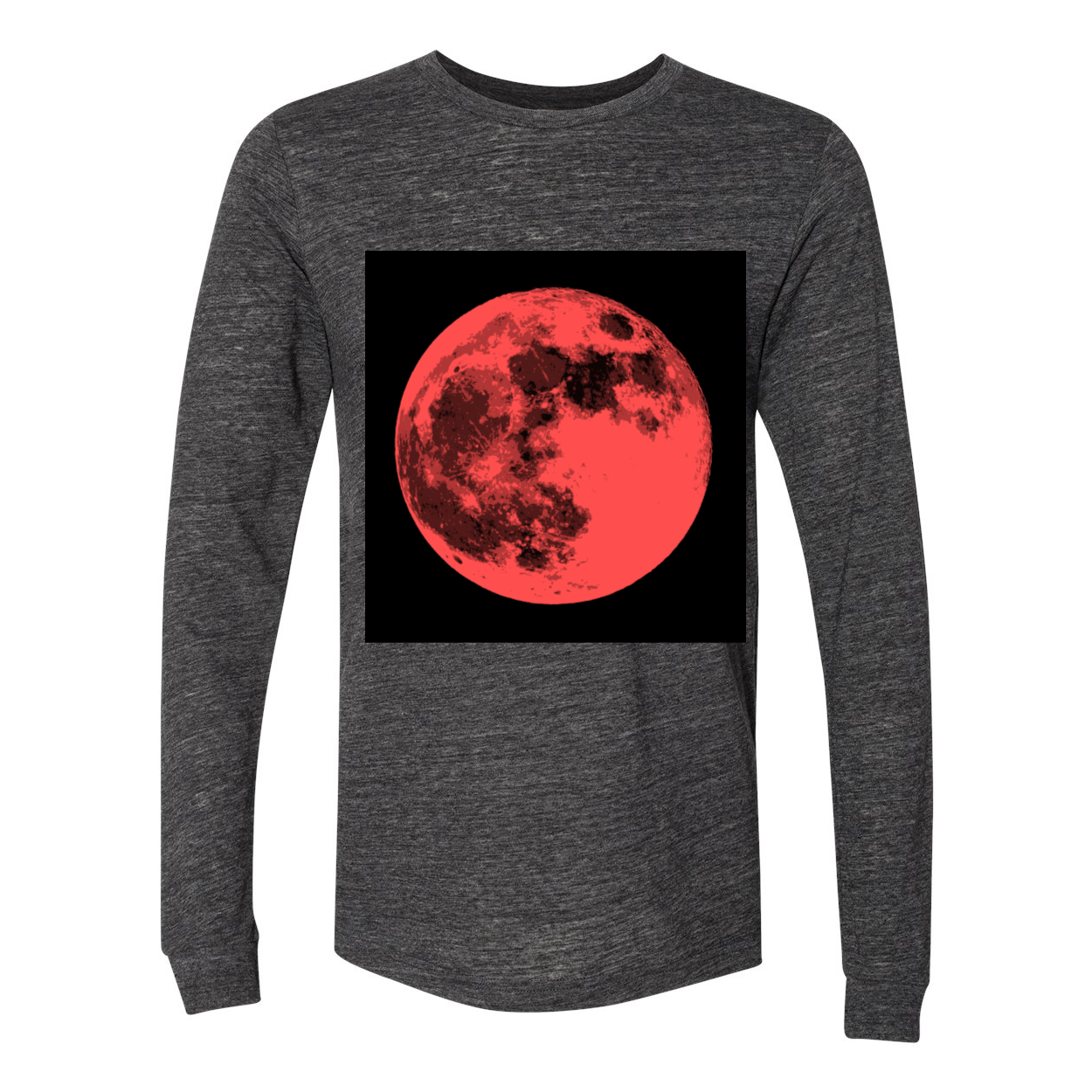 Contemporary Moon Long Sleeve Men's Jersey Tee in various colors, showcasing its soft fabric and stylish design.