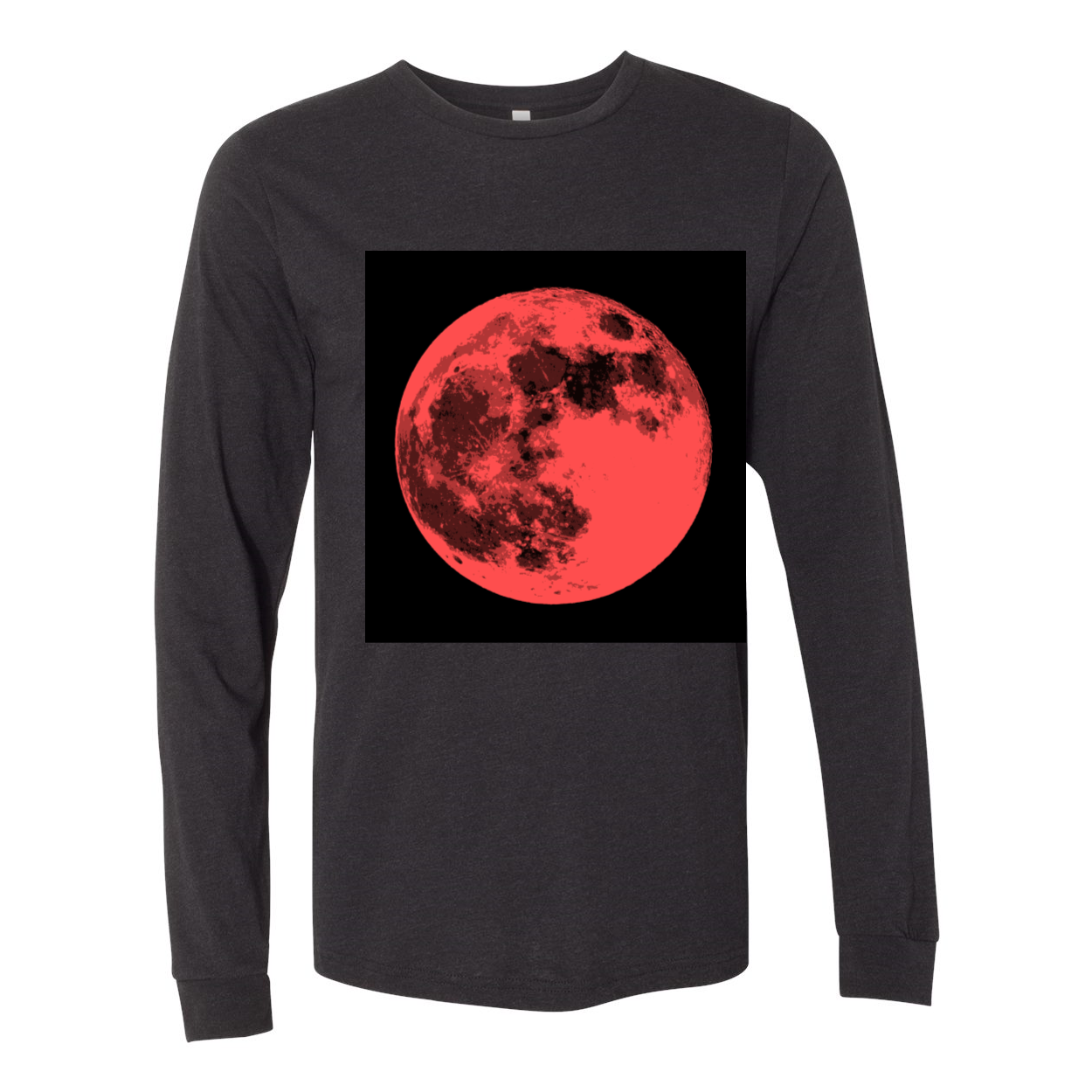 Contemporary Moon Long Sleeve Men's Jersey Tee in various colors, showcasing its soft fabric and stylish design.