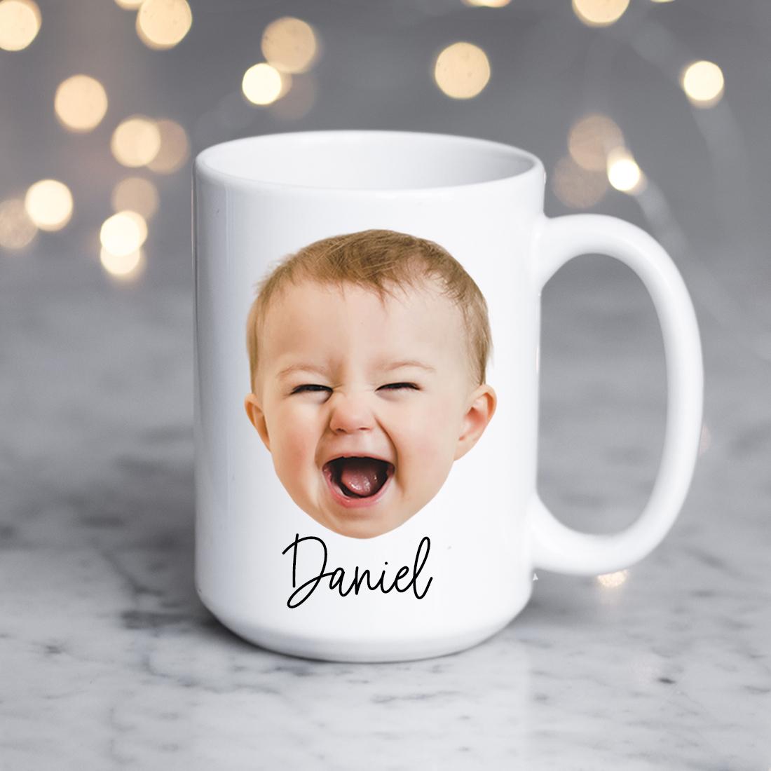 Customized Photo Mug featuring a vibrant design with a personal photo, perfect for coffee and tea lovers.