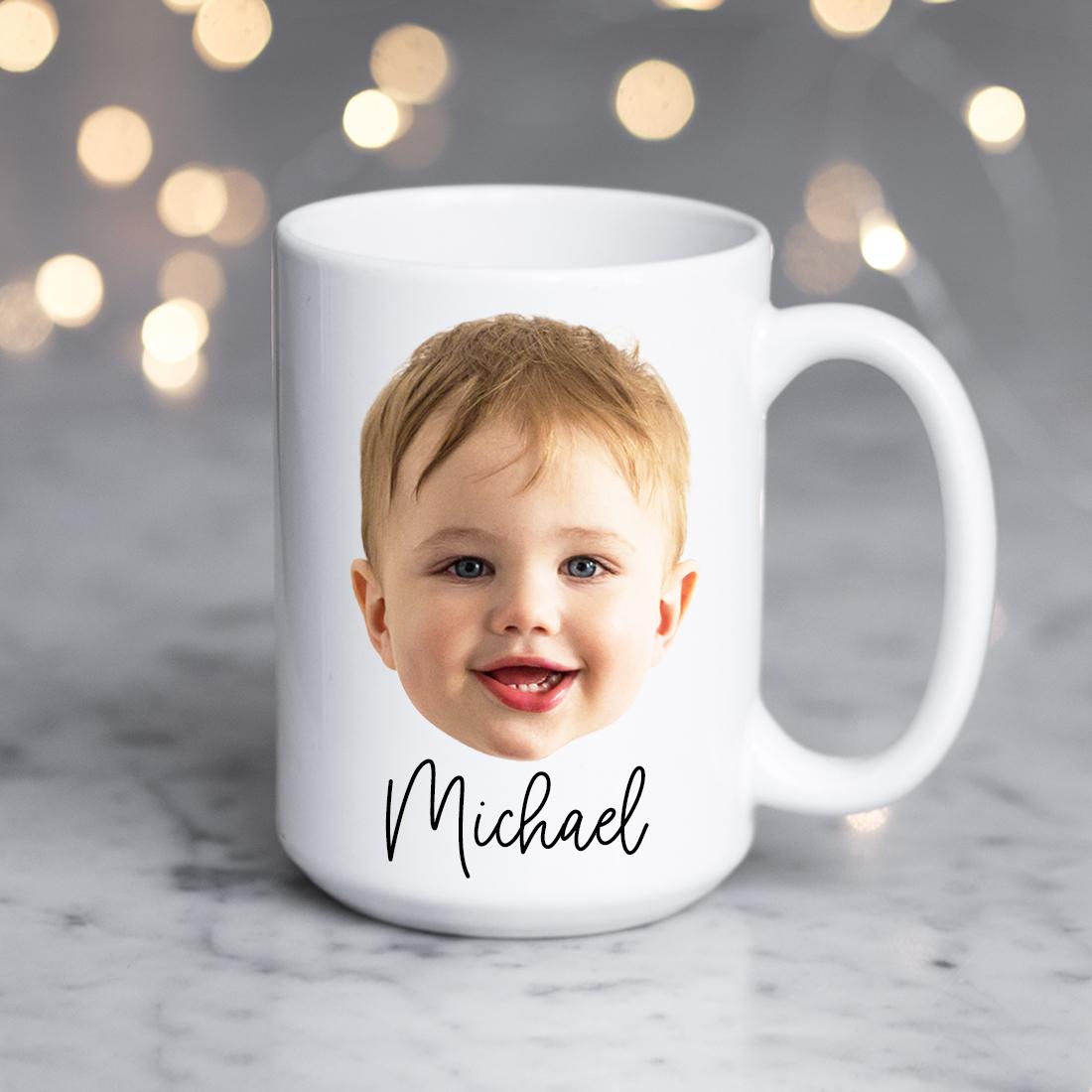 Customized Photo Mug featuring a vibrant design with a glossy white finish, perfect for coffee and tea lovers.