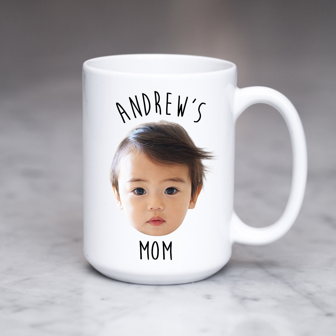 Customized Photo Mug featuring a personalized design with a glossy white finish, ideal for coffee and tea lovers.