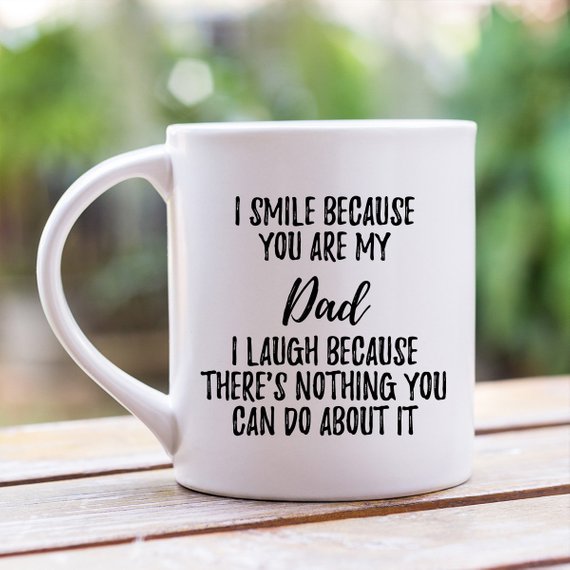 A high-quality white ceramic mug featuring a vibrant design, perfect for Father's Day or birthday gifts, available in 11 and 15 oz sizes.