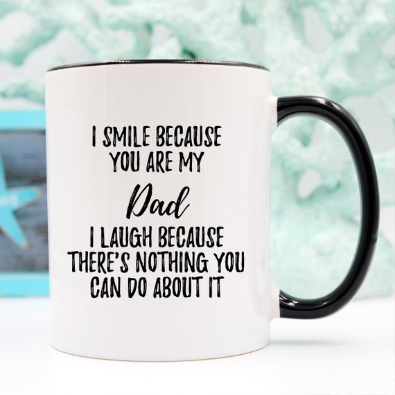 A high-quality white ceramic mug featuring a vibrant design, perfect for Father's Day or birthday gifts, available in 11 and 15 oz sizes.