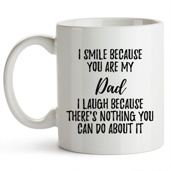 A high-quality white ceramic mug featuring a vibrant design, perfect for Father's Day or birthday gifts, available in 11 and 15 oz sizes.