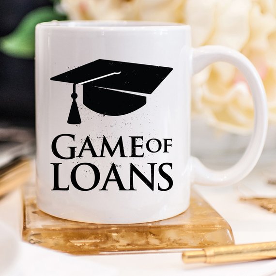 Game Of Loans 11oz Ceramic Coffee Mug with a humorous design, perfect for coffee lovers and gift-giving.