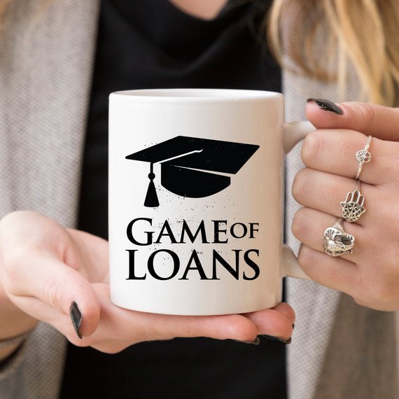 Game Of Loans 11oz Ceramic Coffee Mug with a humorous design, perfect for coffee lovers and gift-giving.