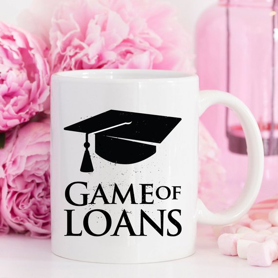 Game Of Loans 11oz Ceramic Coffee Mug with a humorous design, perfect for coffee lovers and gift-giving.